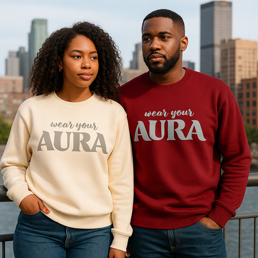 Wear Your Aura – Minimalist Luxury Unisex Sweatshirt