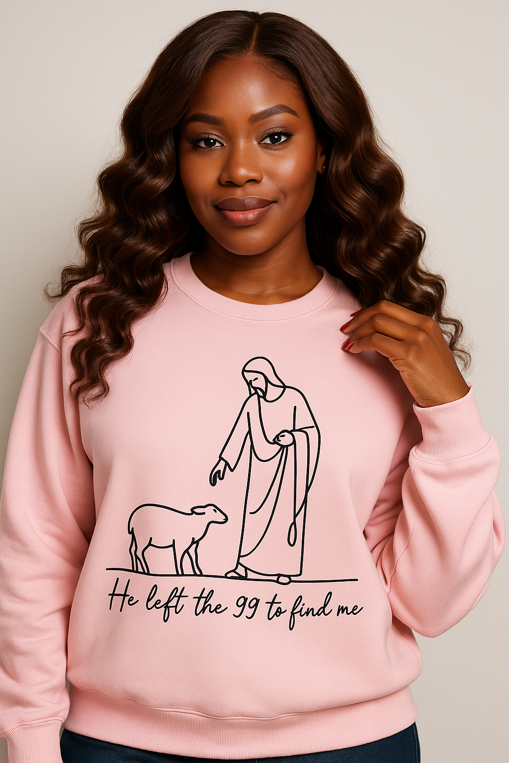 He Left the 99 to Find Me – Christian Faith-Based Unisex Sweatshirt