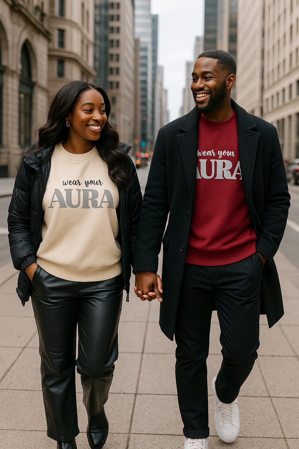 Wear Your Aura – Minimalist Luxury Unisex Sweatshirt
