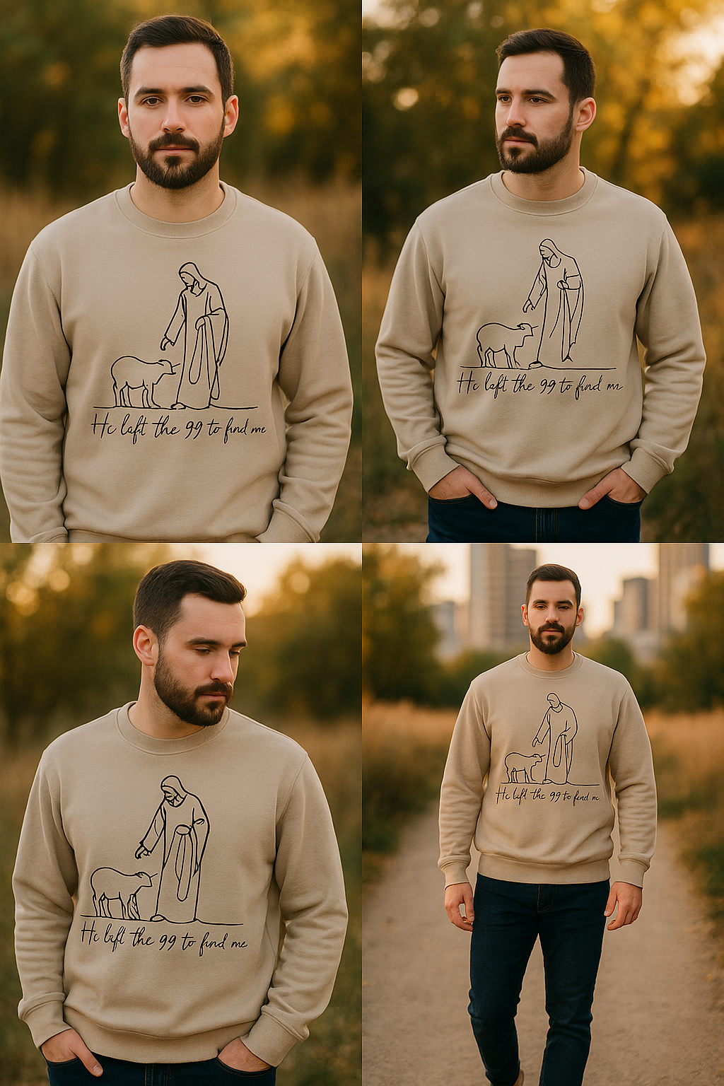 He Left the 99 to Find Me – Christian Faith-Based Unisex Sweatshirt